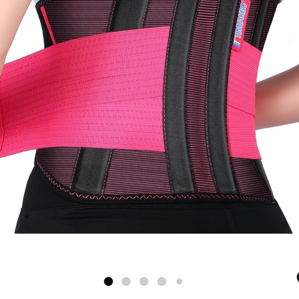 Timtakbo Pink Back Support belt For women, S/M